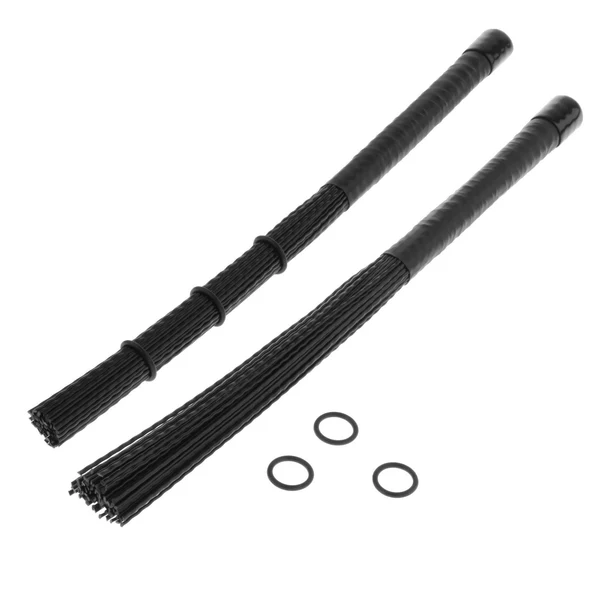 Solid Maxbell Retractable Drum Brush Professional Nylon for Jazz Band Drummers Black First-Class