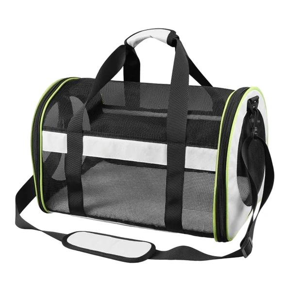 Superior Maxbell Puppy Carrier Cat Carrier Ventilated 17.3x11x11inch Collapsible Practical Black Grey Mixed Enhanced