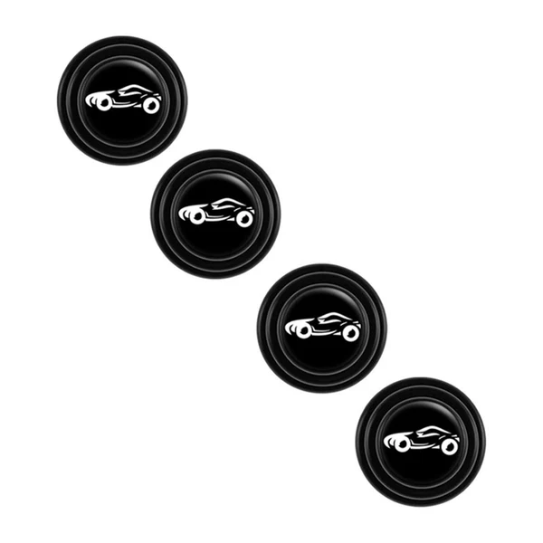 Original Maxbell Car Door Absorber Cushion Gasket Decorative Buffer Bumper Cushion 4x Black with Sign Practical