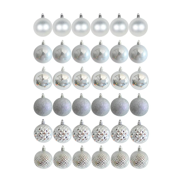 Minimalist Maxbell 36x Christmas Balls Ornaments Hanging Pendants Decorative Bauble for Wreath Argent White Fashionable