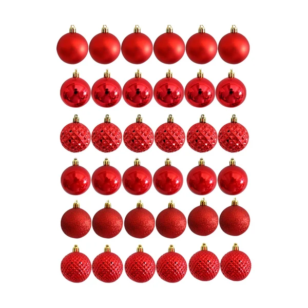 Eco-Friendly Maxbell 36x Christmas Balls Ornaments Hanging Pendants Decorative Bauble for Wreath Red Trusted