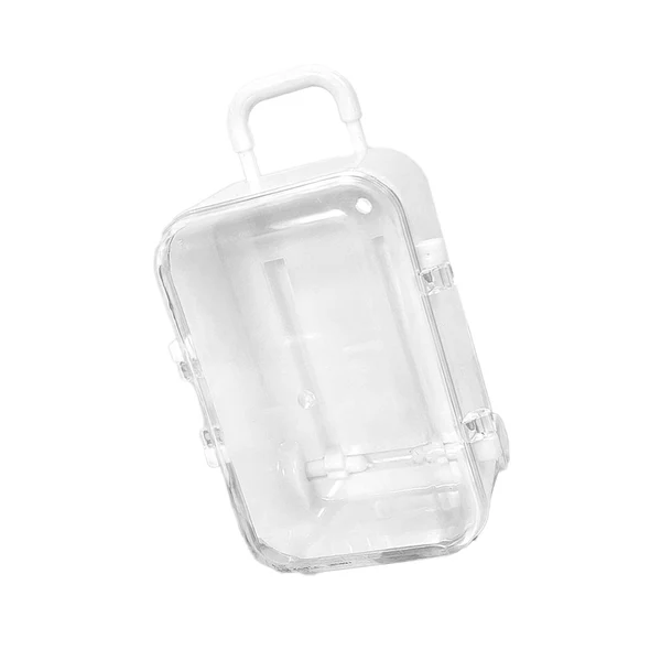Traditional Maxbell mini Suitcases Box Miniature Tiny Jewelry Storage Case Easily Carry White World-Class