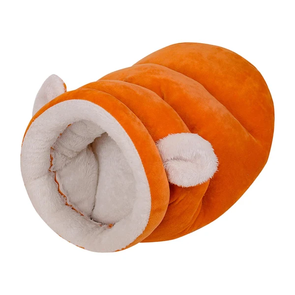 Contemporary Maxbell Indoor Dog House Semienclosed Cushion Winter Warm Sleep Kennel Cats Bed Nest Orange L Modern