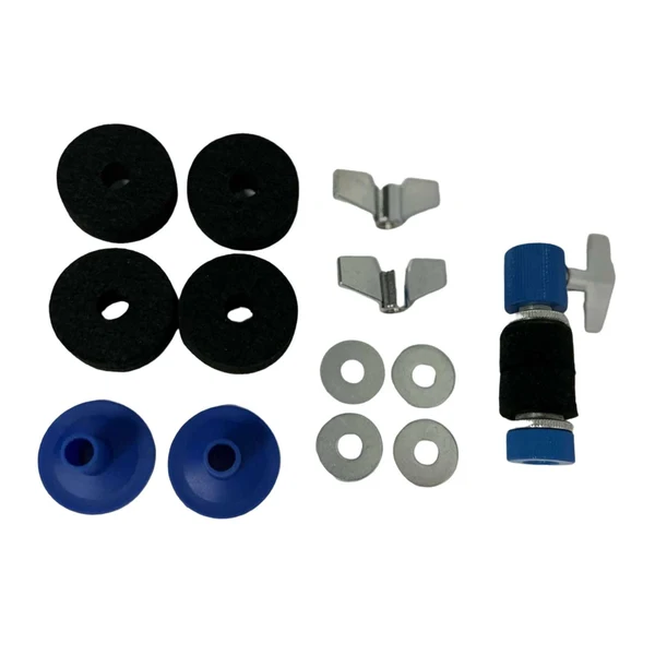 High-Grade Maxbell Jazz Drum Clutch Pad Wear Resistant Cymbal Holder Fitments Practical Blue Lightweight