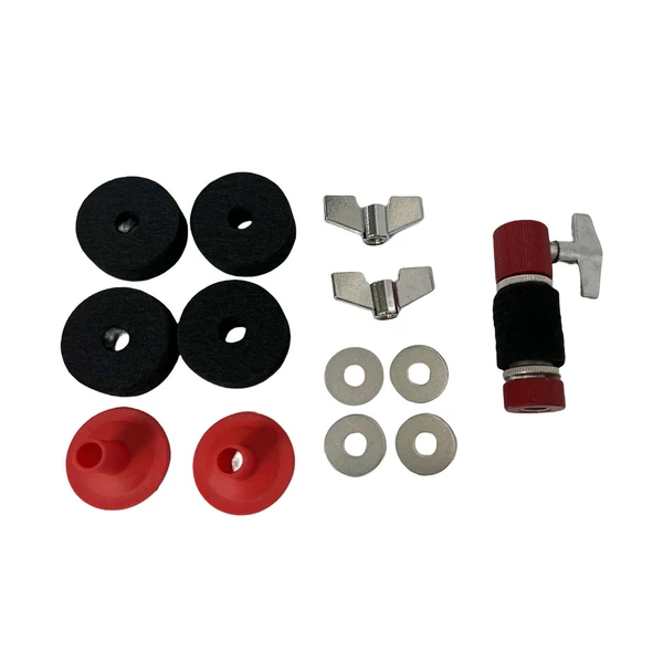 Convenient Maxbell Jazz Drum Clutch Pad Wear Resistant Cymbal Holder Fitments Practical Red Lightweight