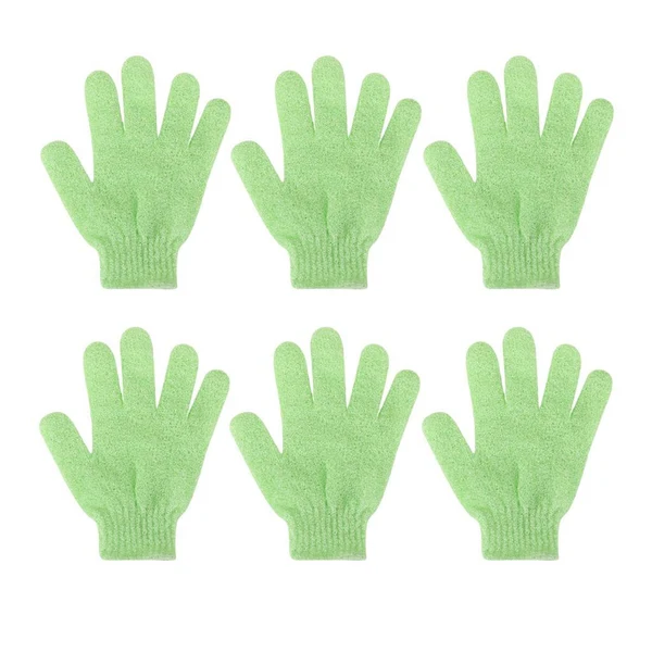 Quality 6 Pieces Exfoliating Body Scrub Shower Gloves Bath Massage SPA Mitts Green Carefully Designed