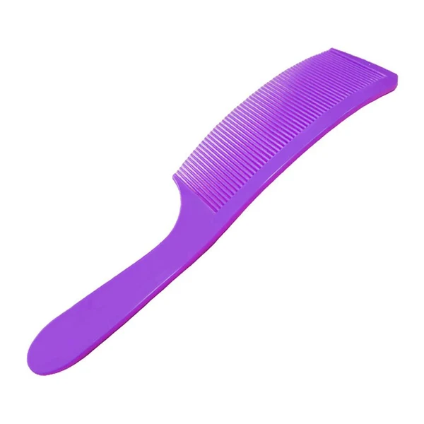 Soft Barber Stylist Curved Styling Comb Flat Top Hairdressing Comb Purple Quality