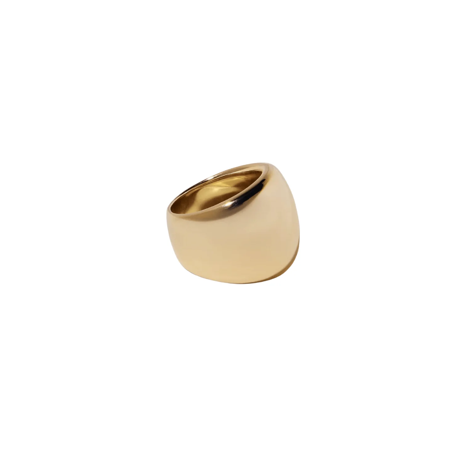 Fine Puffy Ring - Gold Detailed