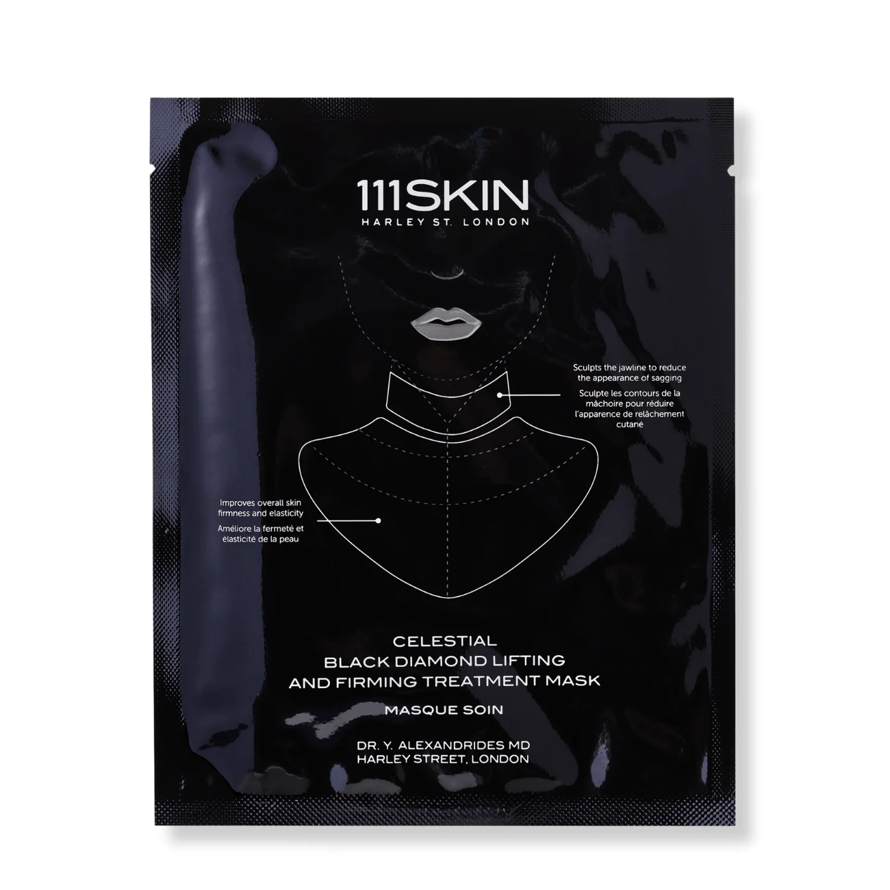 Premium Material Black Diamond Lifting Firming Neck Masks Solid