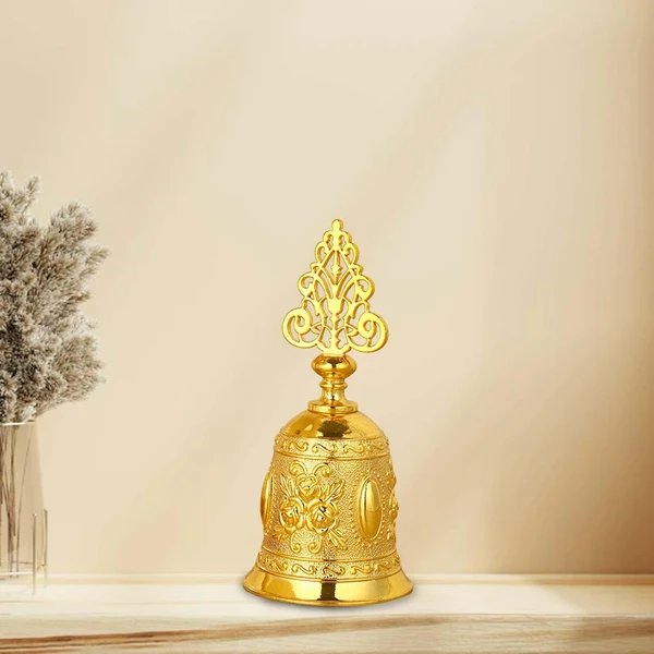 Premium Material Maxbell Loud Hand Bell Call Service Christmas Ornament Handbell Tree Golden User-Friendly