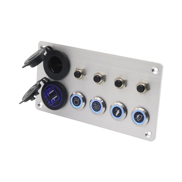 Luxury Maxbell Universal 4 Ways Rocker Switch Panel Accessory Double USB for R Truck Casual