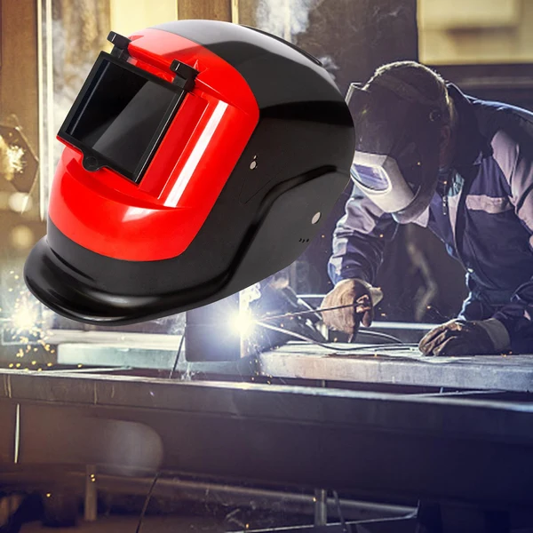 Outstanding Maxbell Auto Welding Hood Heat Resistant Face Protector Welder Glasses for Welding Red Official