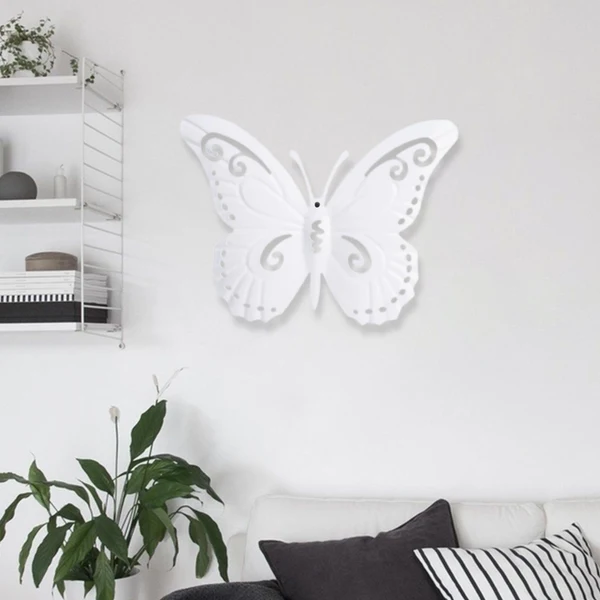 Crafted Maxbell Butterfly Wall Decor Hanging Butterflies for Bedroom Outdoor Indoor Patio White Relaxed