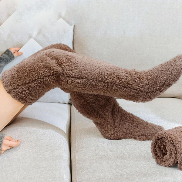 Top-Quality Maxbell Long Plush Leg Warmers Costume Boot Cuffs Legging Stocking Thigh High Socks Trendy