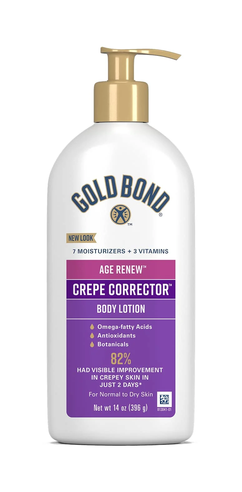 High-Performance Gold Bond Age Renew Crepe Corrector Body Face Lotion Replenishing Smoothing Formula 14 oz. Packaging may vary Excellent