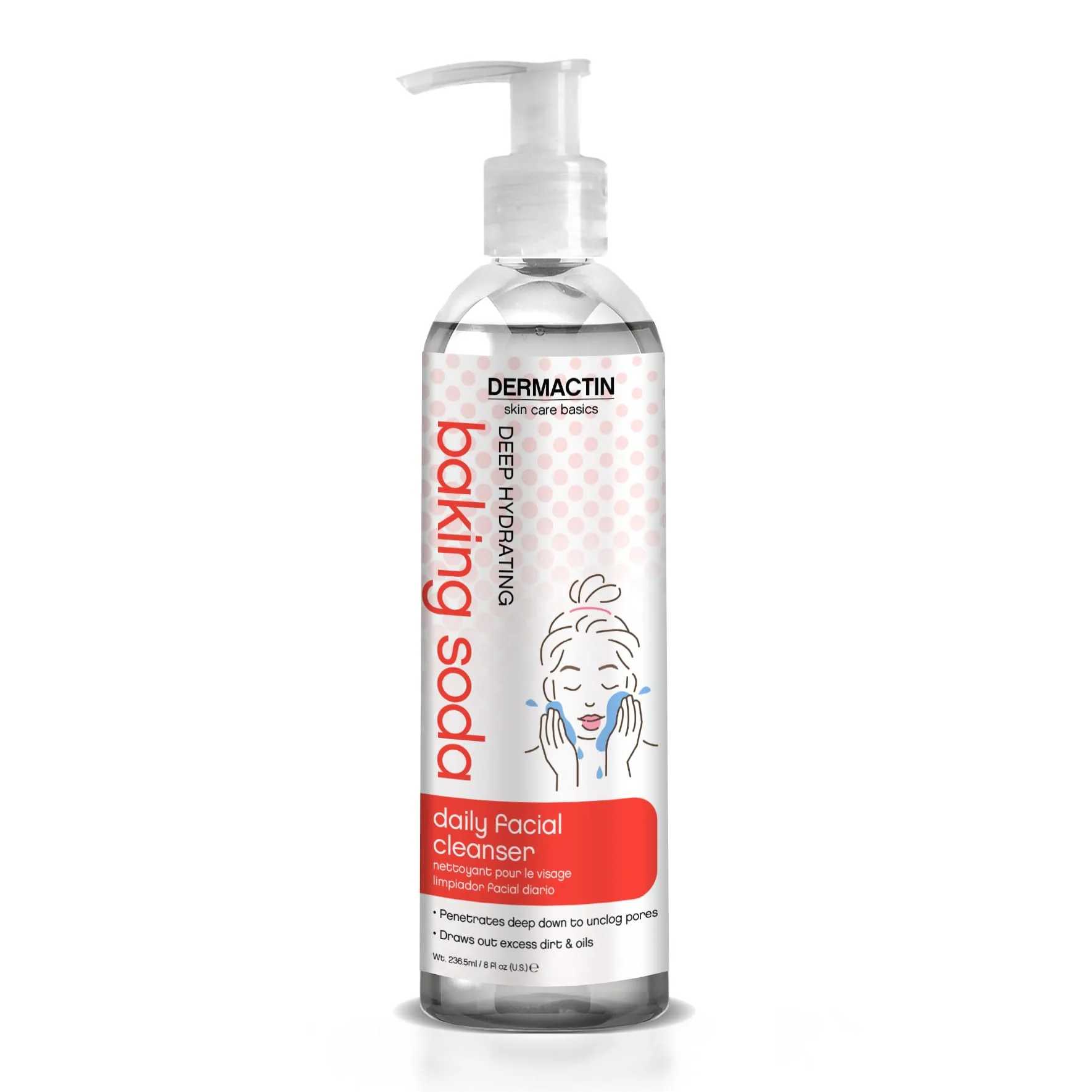 Lightweight Dermactin Baking Soda Daily Facial Cleanser 8 Ounce Stylish