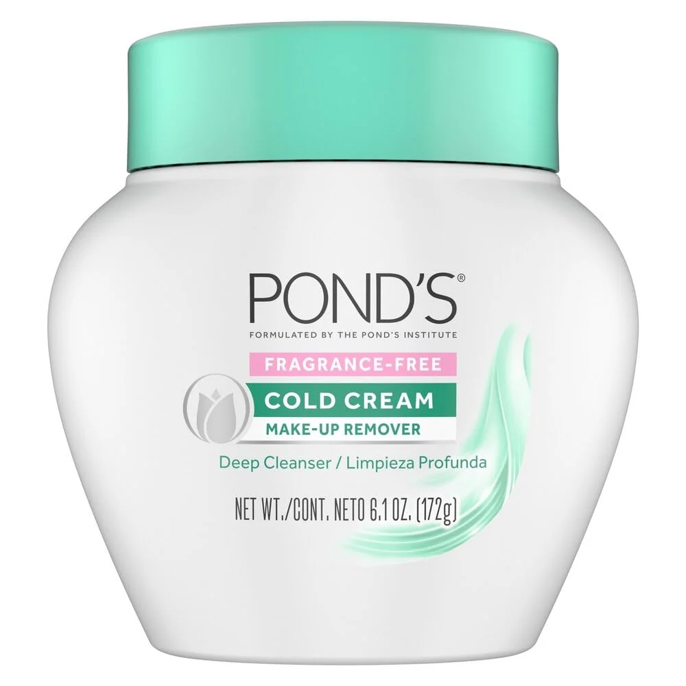 Organic POND S Cold Cream Cleanser 6.1 oz – Fragrance- Makeup Remover Deep Facial Cleanser Moisturizing Non-Comedogenic Dermatologist Tested Effective