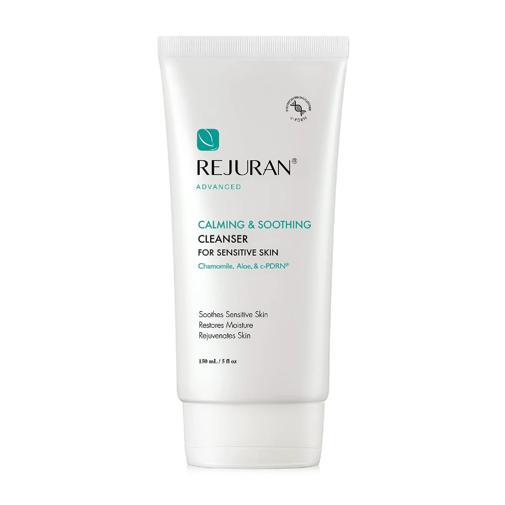 Recyclable REJURAN® Advanced Calming Soothing Cleanser c-PDRN® - Gentle Gel Face Wash Suitable for Sensitive Skin Effectively Retains Moisture 5.29 oz Minimalist