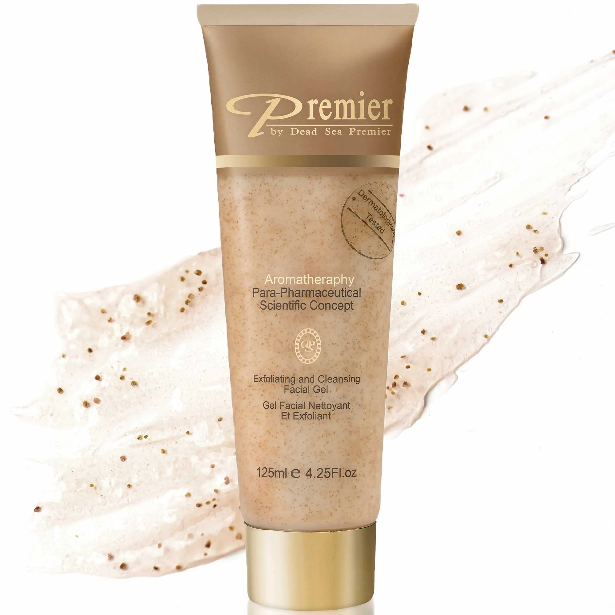 Proven Premier Dead Sea Exfoliating Facial Gel Cleanser 4.25 oz – Micro-Grain Scrub with Dead Sea Minerals Non-Drying Aromatherapy Skin Purifying Refined