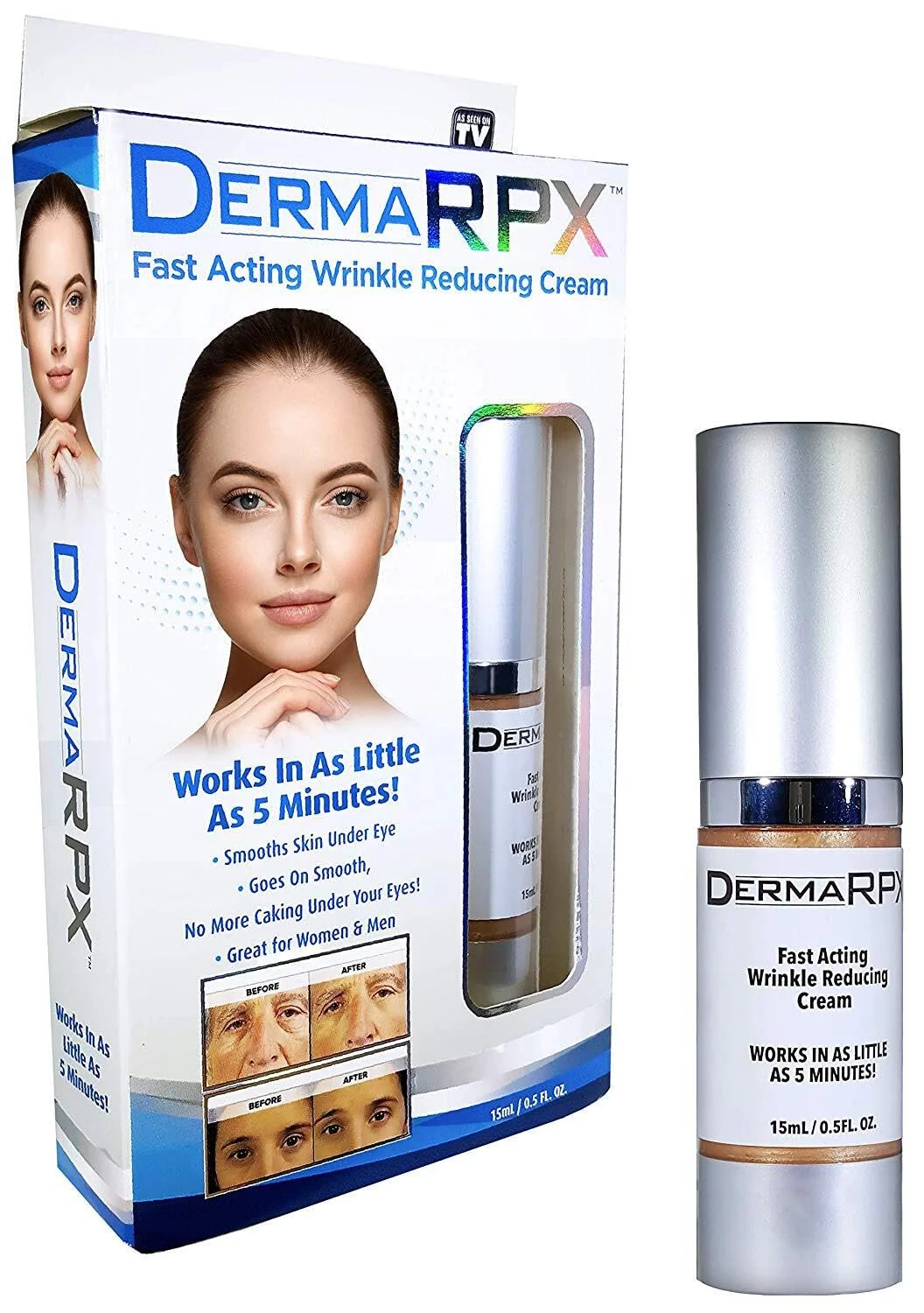 Exclusive DERMA RPX with Hyaluronic Acid 5-Minute Wrinkle and Fine Lines remover Eye Bags Reducer Anti-aging Cream As Seen On TV First-Class
