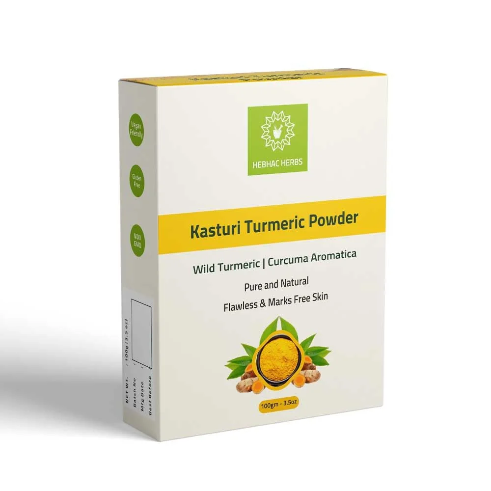Carefully Designed Kasthuri Manjal Powder for Skin and Face Care Wild Turmeric powder Curcuma Aromatica Helps Acne skin 3.5 oz Flexible