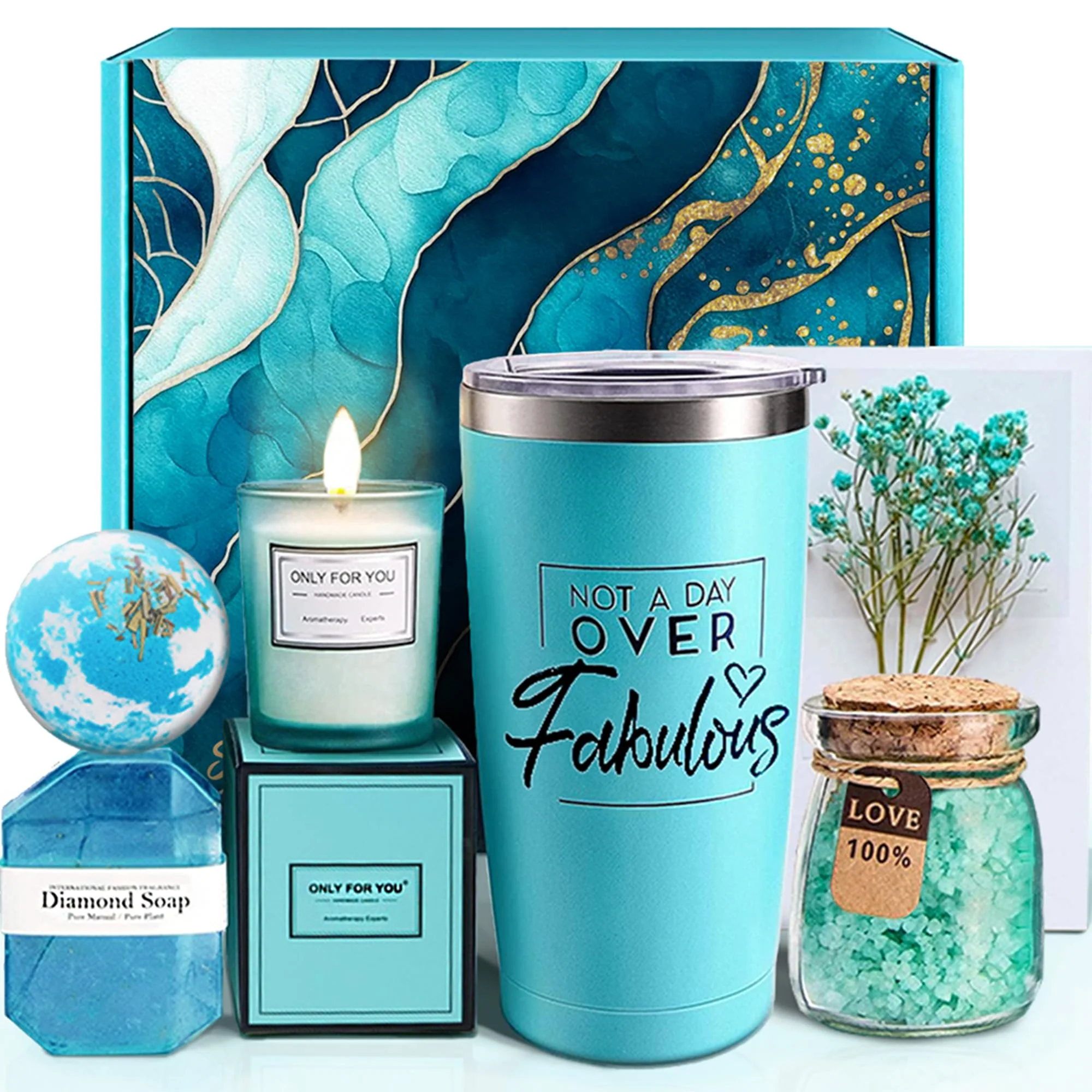 Excellent MHSMHL Birthday Holiday Spa Gift Basket for Women – Self-Care Gifts for Mom Sister Wife Friend Teacher Nurse Coworker Practical