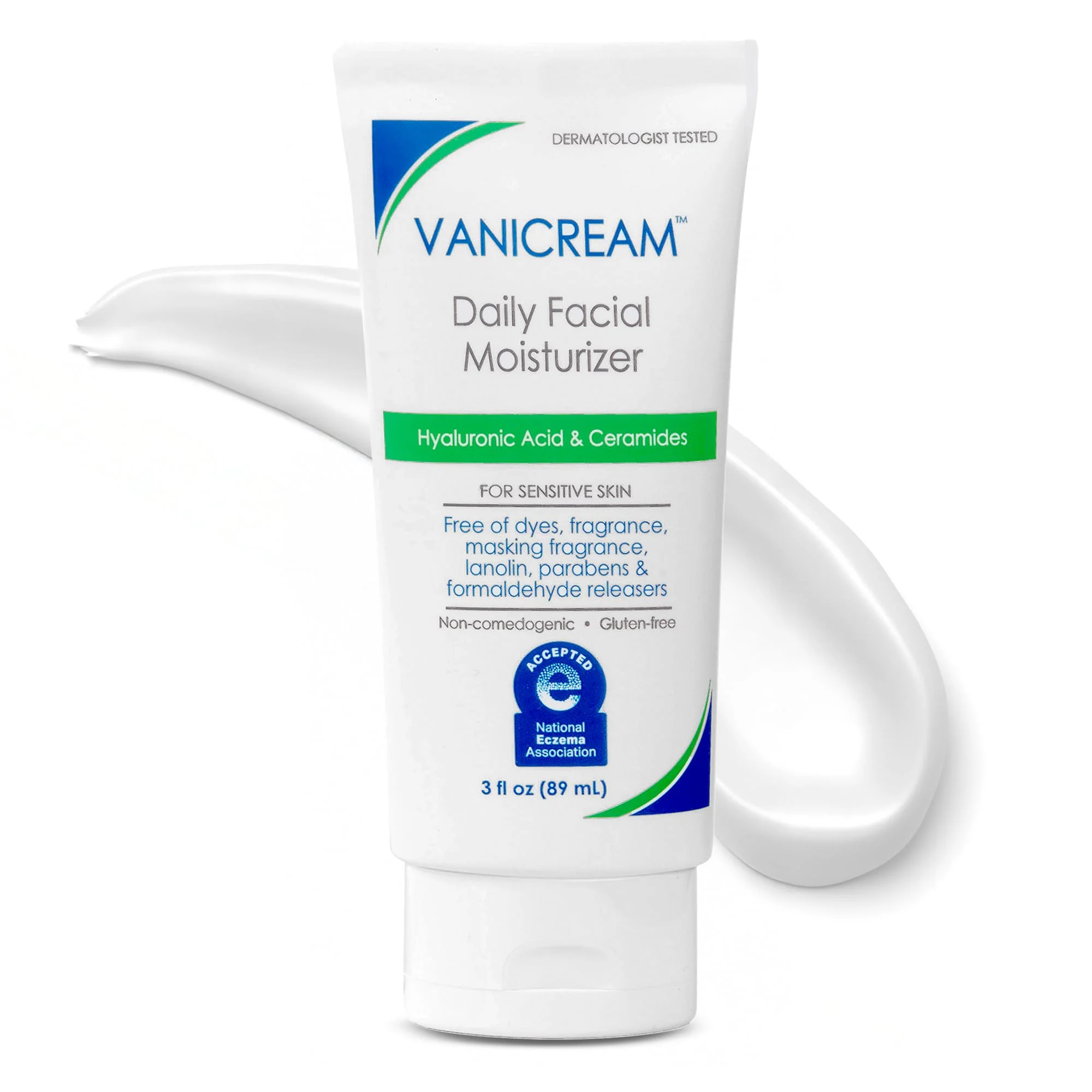 Classic Vanicream Daily Facial Moisturizer 3oz – With Ceramides Hyaluronic Acid Gentle Formula for Sensitive Skin of Common Irritants Organic