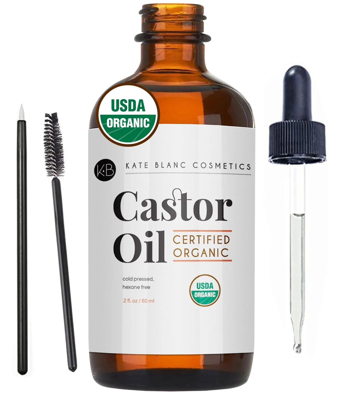 Practical Kate Blanc Cosmetics Castor Oil Organic for Hair Lashes Face 2oz High-End