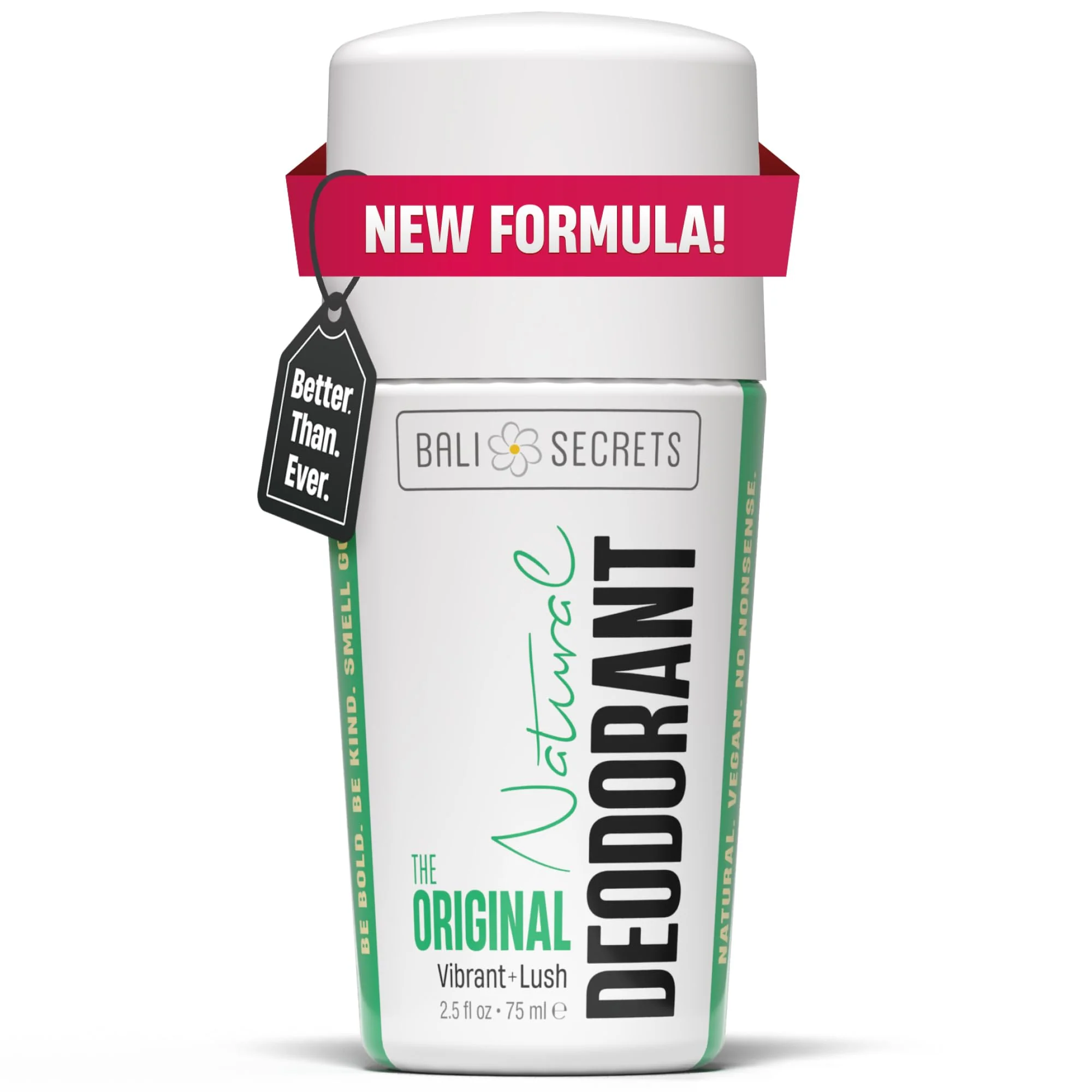 High-Grade Bali Secrets Natural Deodorant for Women Men. Nonsense . Clean Formula for Sensitive Skin. Strong Reliable Odor Protection Genuine