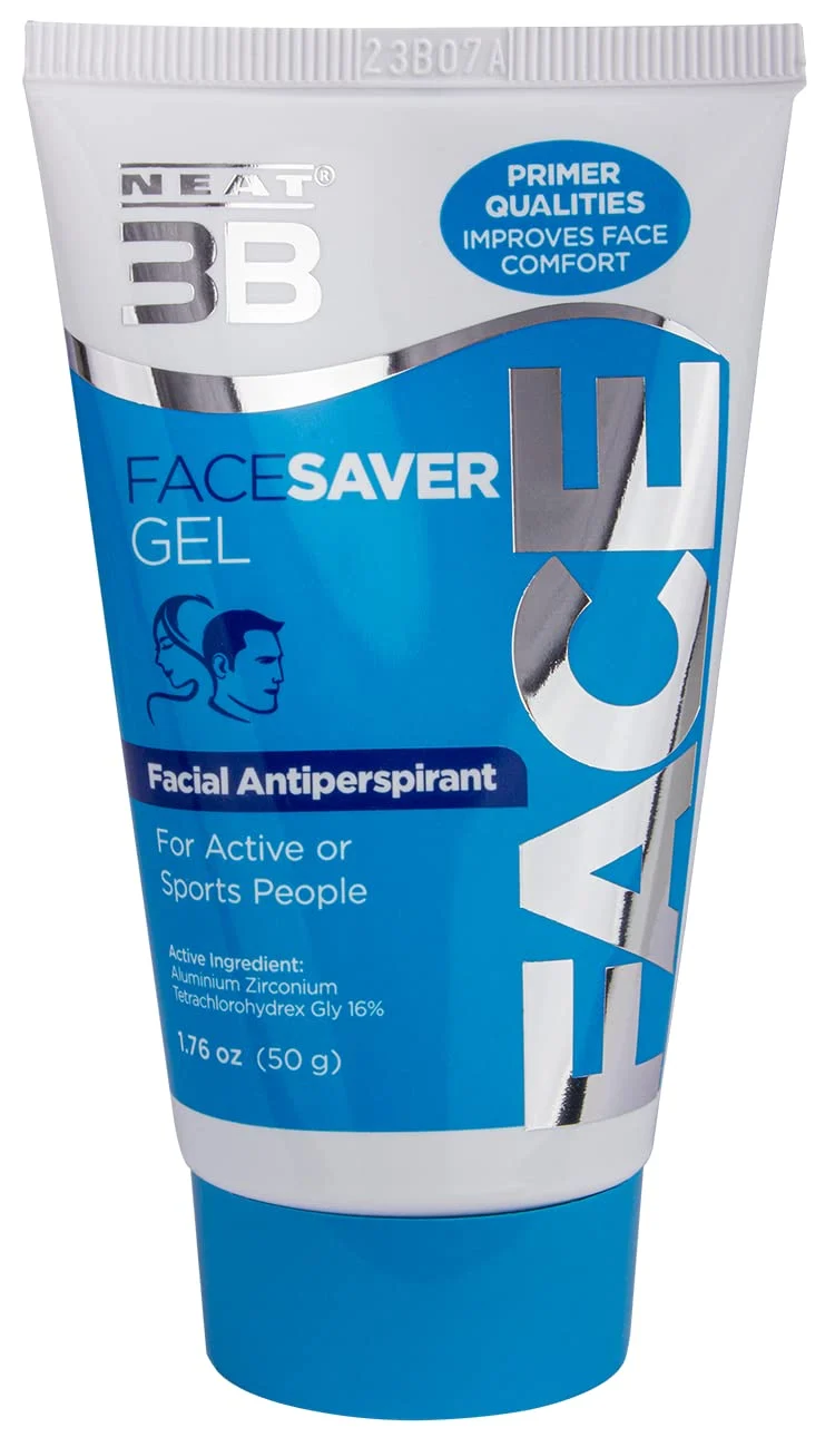 Crafted Neat Feat 3B Face Saver Antiperspirant Gel for Facial Perspiration Shine White and Blue 1.76 Fl Oz Smooth