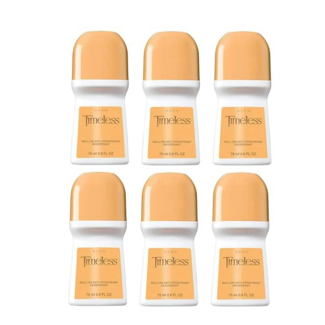 Solid Avon Timeless Roll-on Anti-perspirant Deodorant Bonus Size 2.6 oz 6 pack Modern