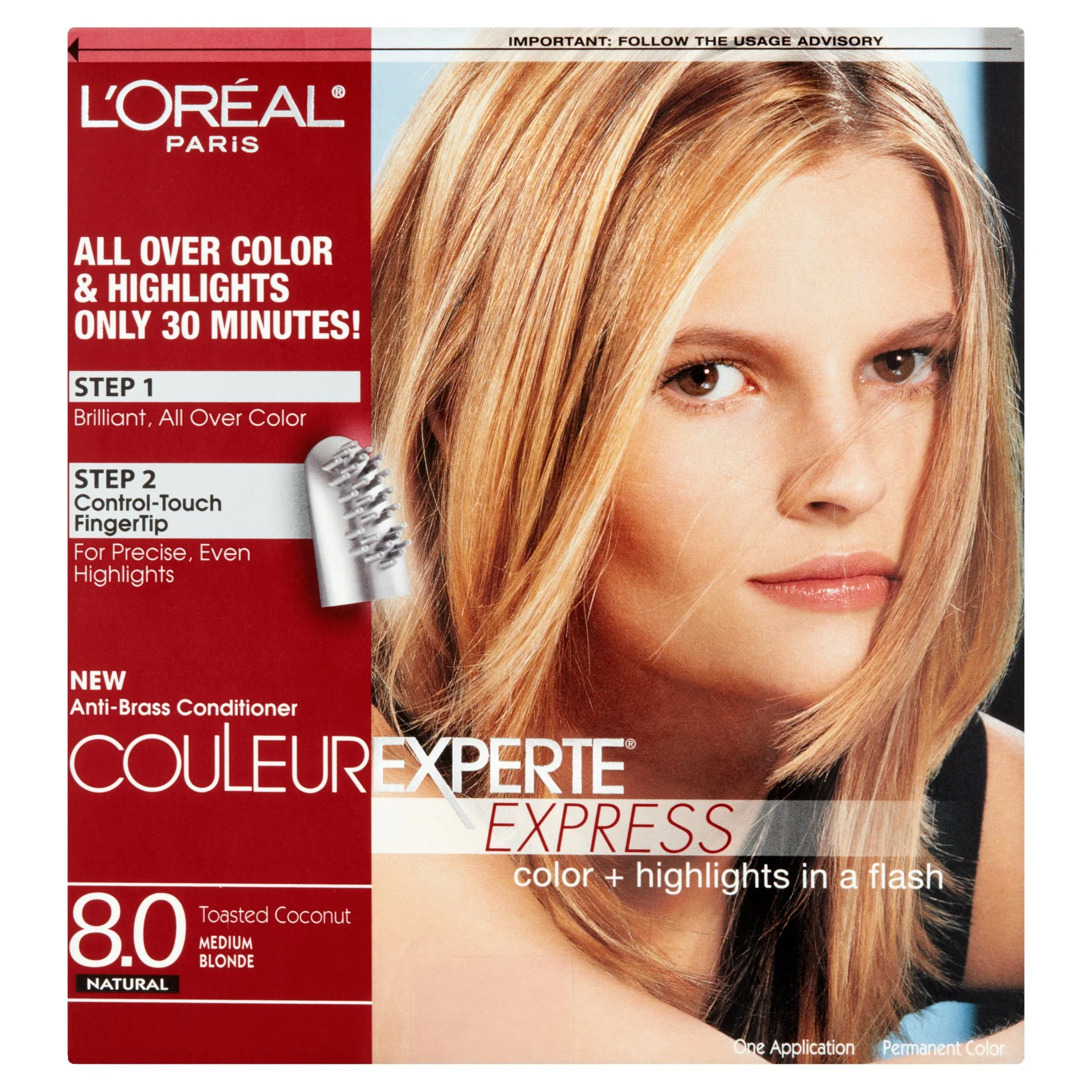 Easy-to-Use L'O Paris Couleur Experte 2-Step Home Hair Color and Highlights Kit Toasted Coconut Proven