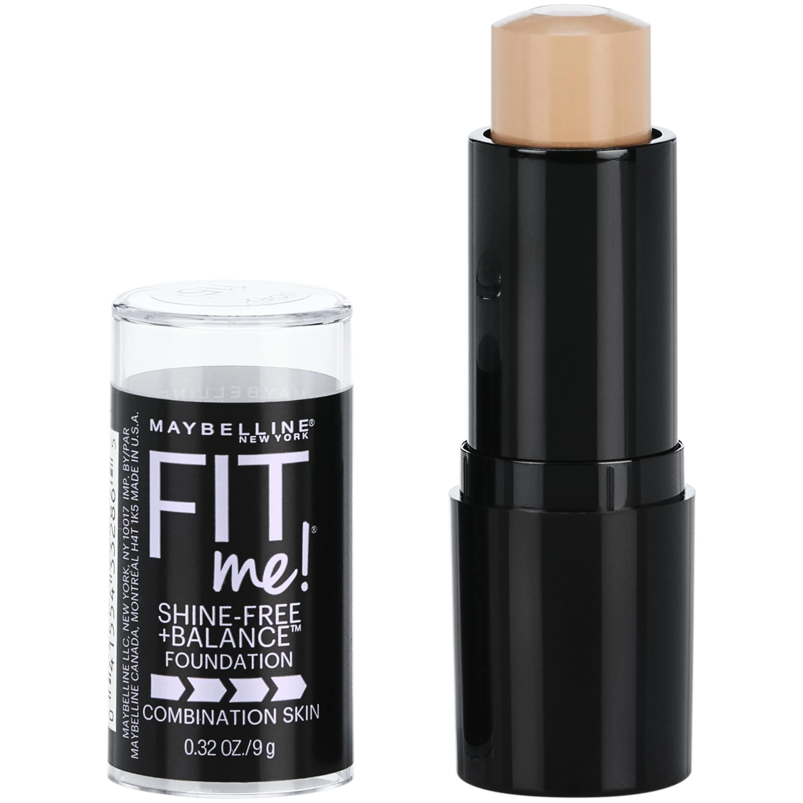 High-Grade Maybelline Fit Me Shine- Balance Foundation Stick Multi-Use Face Makeup and Contour Stick For Natural Matte Coverage Ivory 1 Count Luxury
