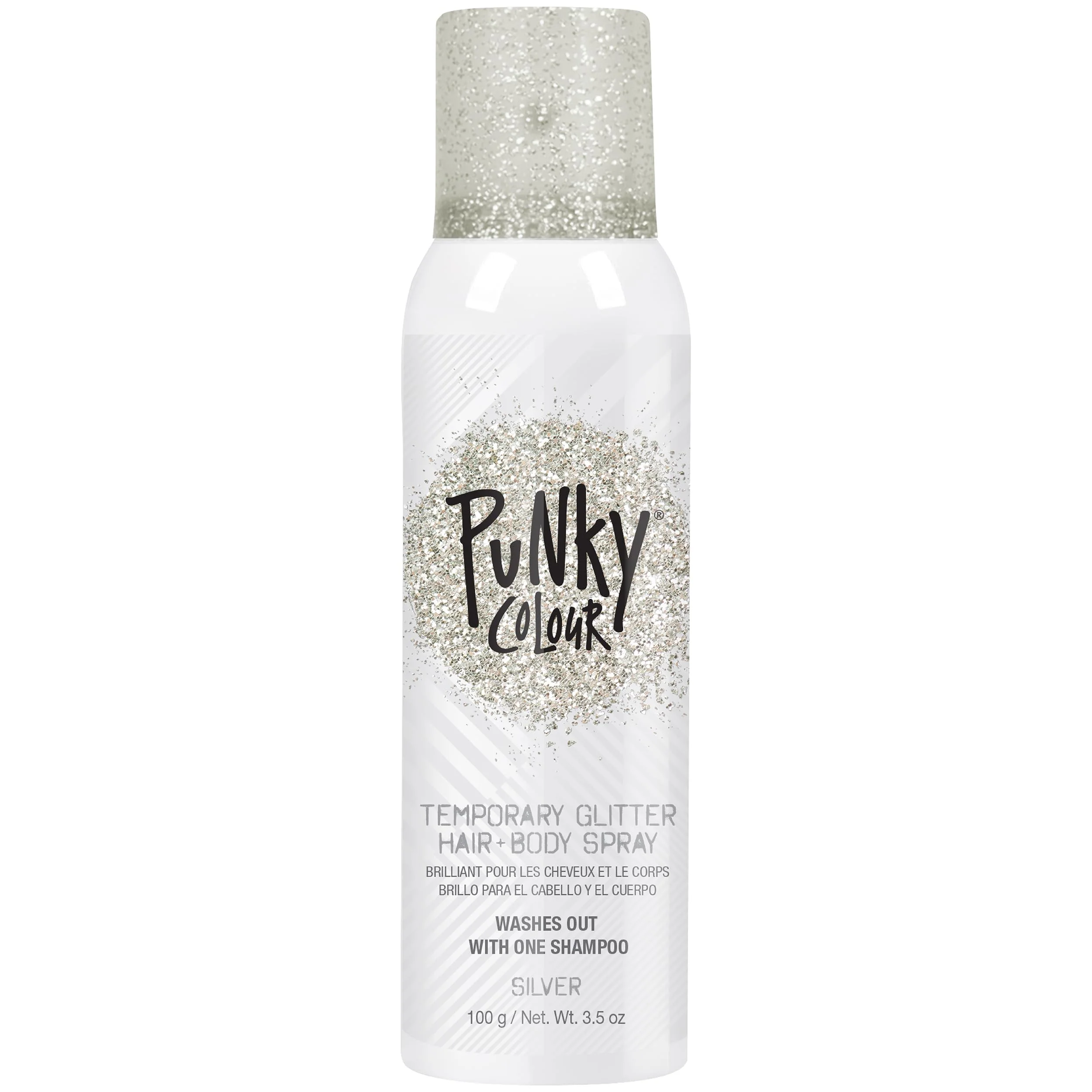 High-End Punky Temporary Hair and Body Glitter Color Spray Travel Spray Lightweight Adds Sparkly Shimmery Glow to use On Hair Skin Versatile