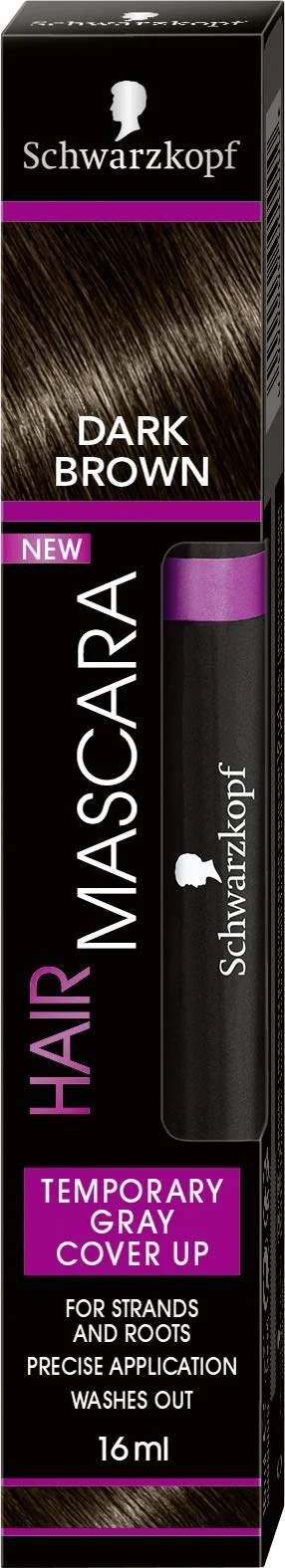 Elite Schwarzkopf Hair Mascara Dark Brown 0.54 ounce Trendy