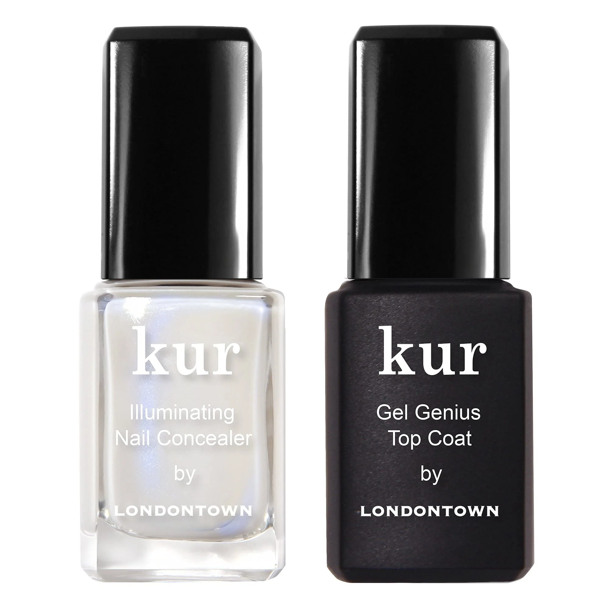 Dependable LONDONTOWN kur Milky Nail Conceal Go Duo Set Includes Milky Nail Illuminating Concealer Gel Genius Top Coat 2 Piece Set 0.4 Fl Oz Next-Generation