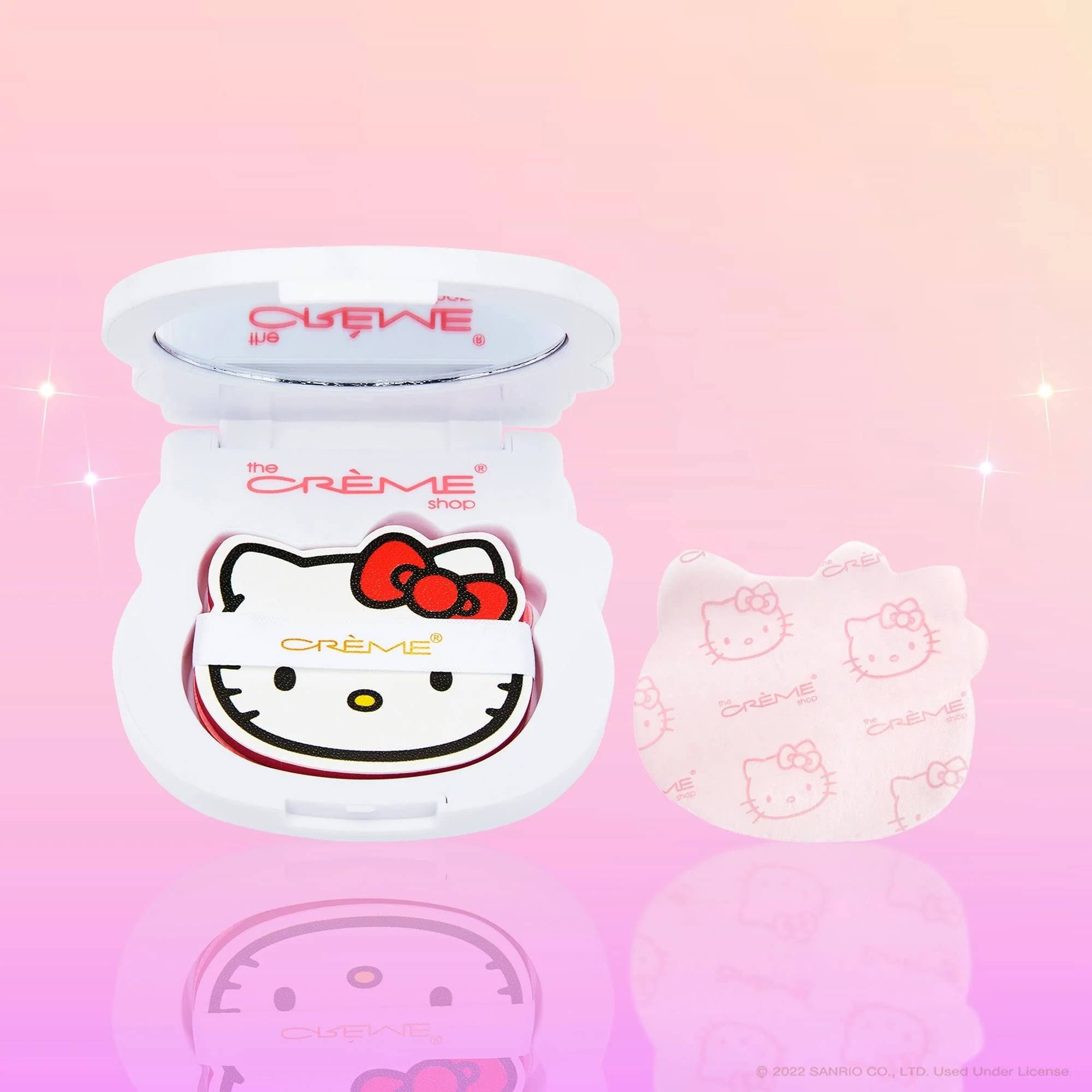 Healthy The Creme Shop Hello Kitty Mattifying Blotting Paper Reusable Mirror Compact Limited Edition Pack of 1 1.0 Count Casual