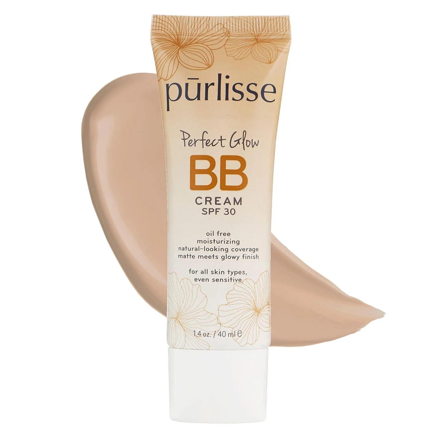 Exclusive pūrlisse Glow BB Cream with SPF 30 - Matte Meets Dewy Finish - Enriched with Goji Hawthorn Berry to Help Improve Skin Texture Radiance Certified