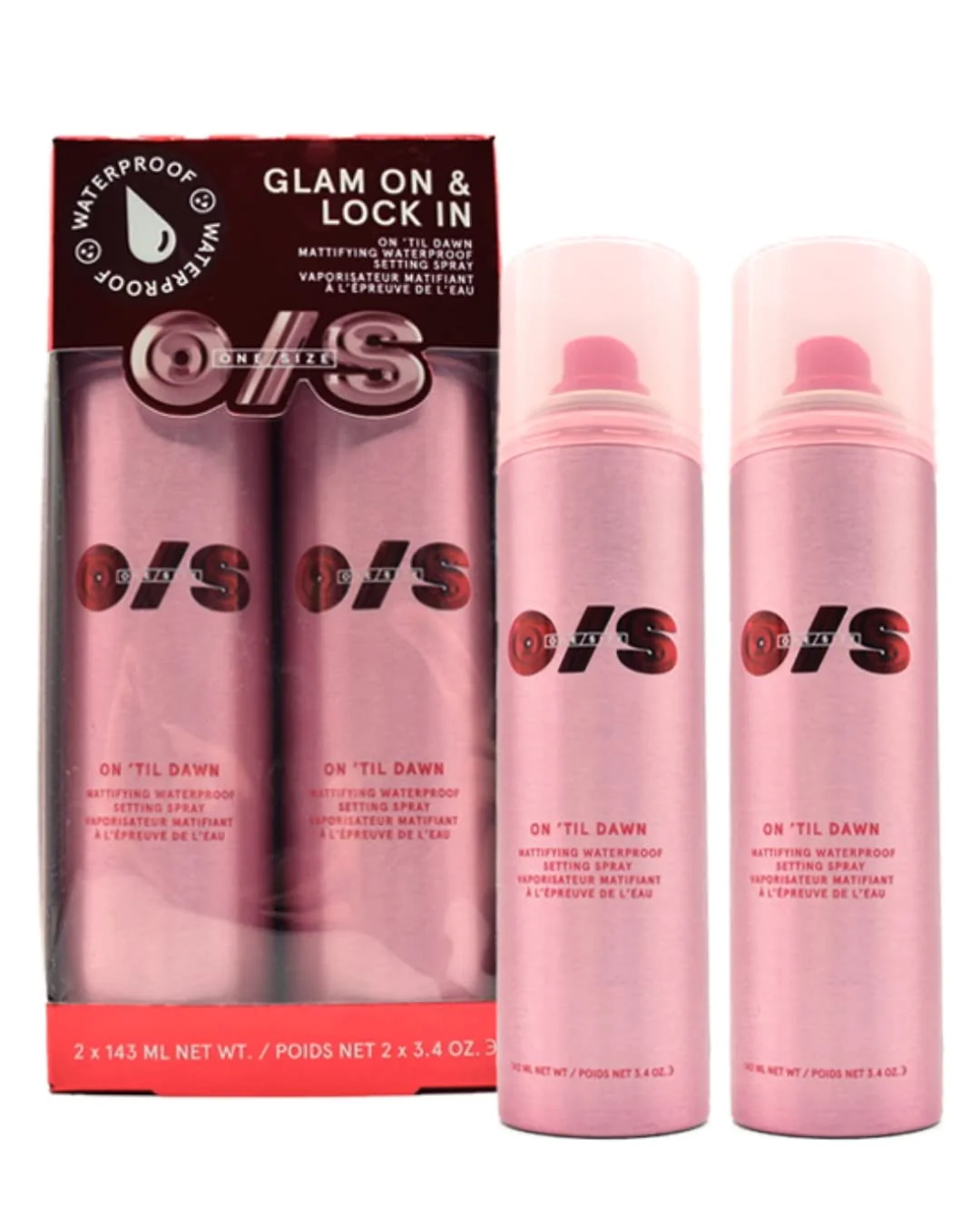 Smart One Size On 'Til Dawn Setting Spray Duo Mattifying Waterproof Setting Spray Duo Holiday Gift Set Clear Versatile