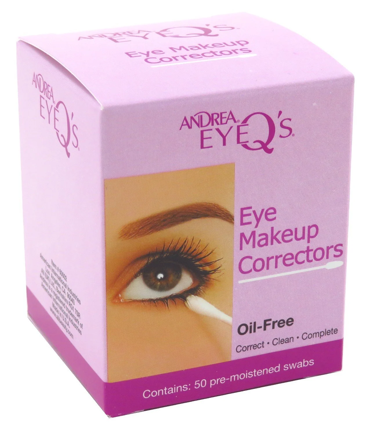 Reusable Andrea Eye Q's Eye Make-Up Correctors Swabs 50 Count 2 Pack Luxury
