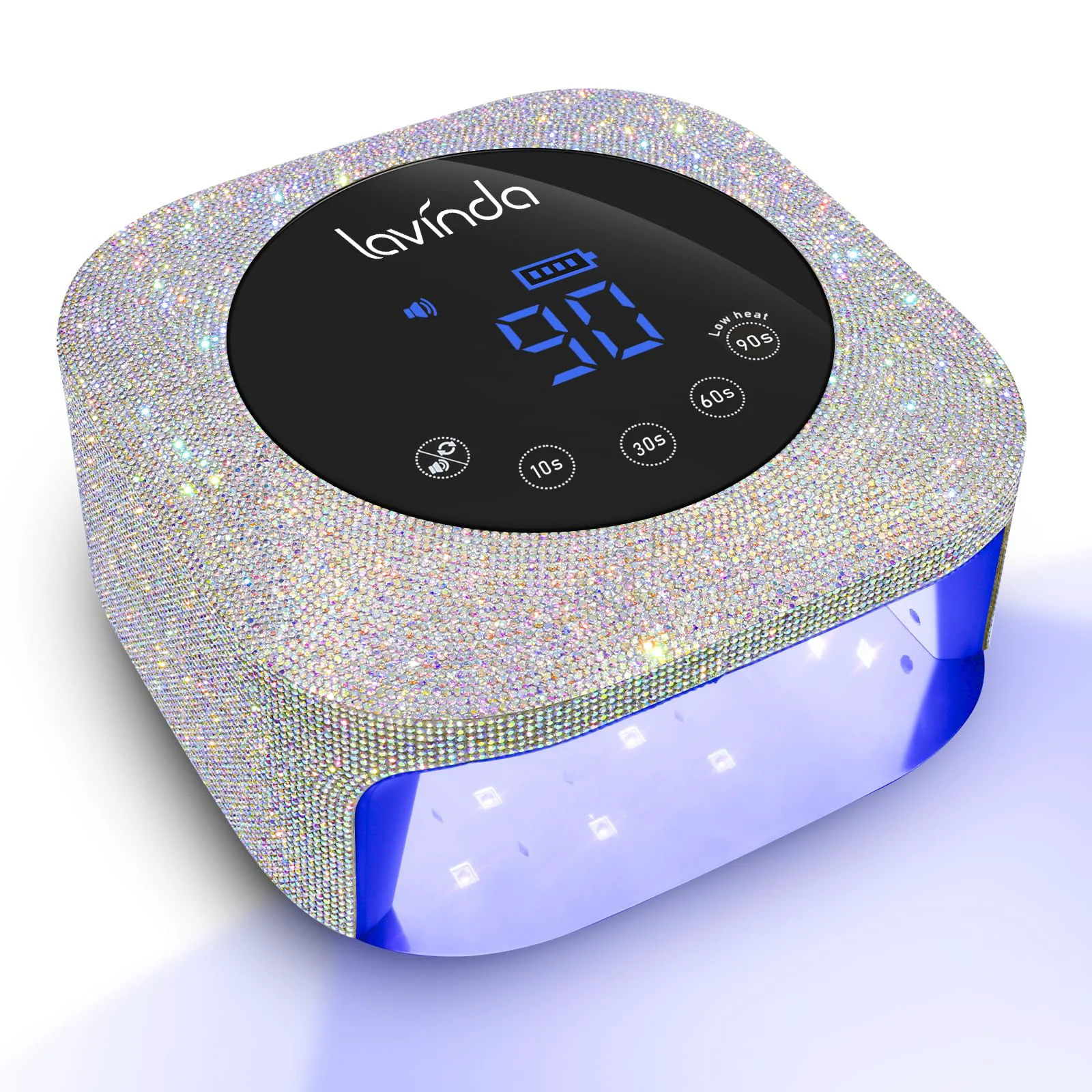 Powerful Lavinda UV LED Nail Lamp 54W – Rechargeable Cordless Gel Nail Dryer with 4 Timers Auto Sensor Display Quick Dry for Salon Home Enhanced