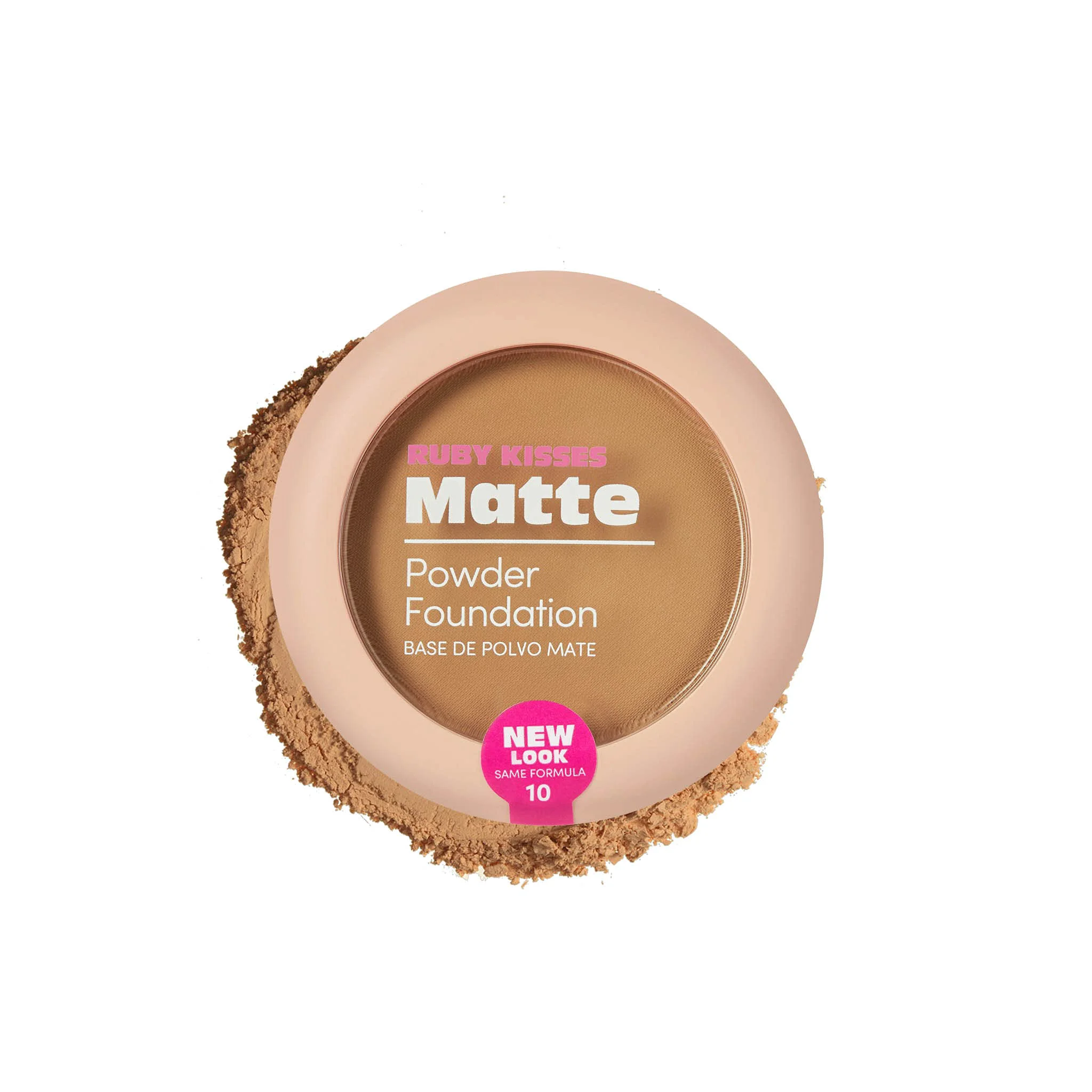 Sustainable Ruby Kisses Powder Foundation Full Coverage Matte Foundation Long Lasting Face Makeup 0.35 oz. Golden Honey Dependable
