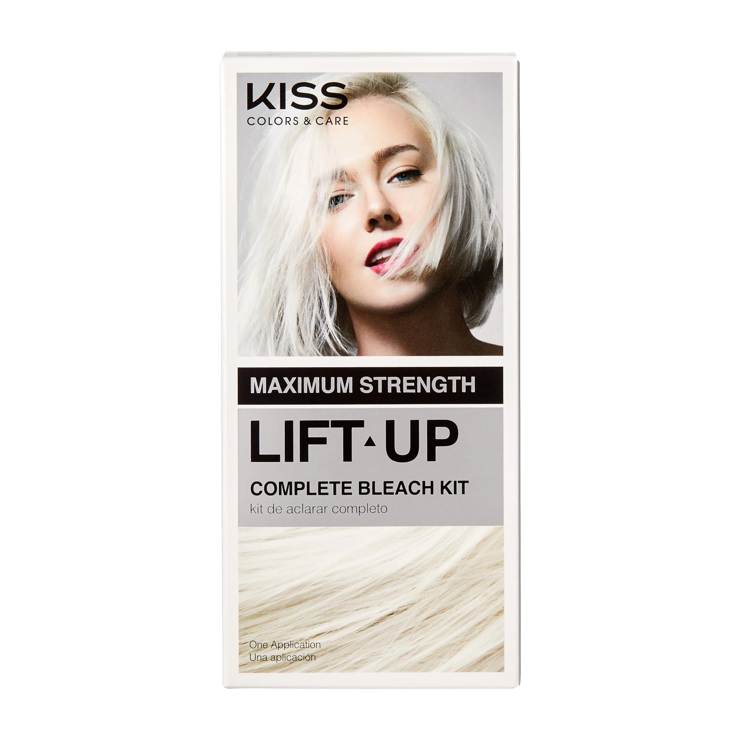 Reliable KISS Lift Up Complete Hair Bleach Icy Silver Toner Kit Gentle Conditioning Formula that Reduces Brassiness Complete 6-Pc DIY Bleach Kit ICE Innovative