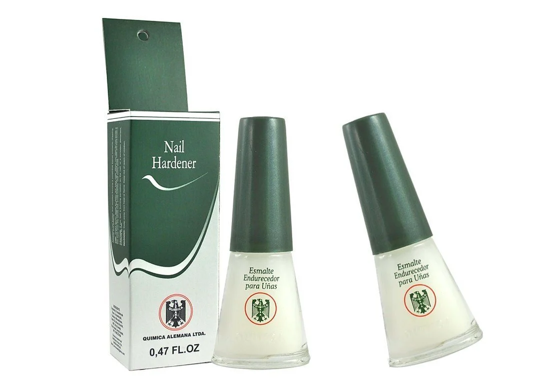 Enhanced QUIMICA ALEMANA Nail Hardener protective barrier prevents chipping peeling and splitting - Size 0.47 Fl.oz Pack of 2 Superior