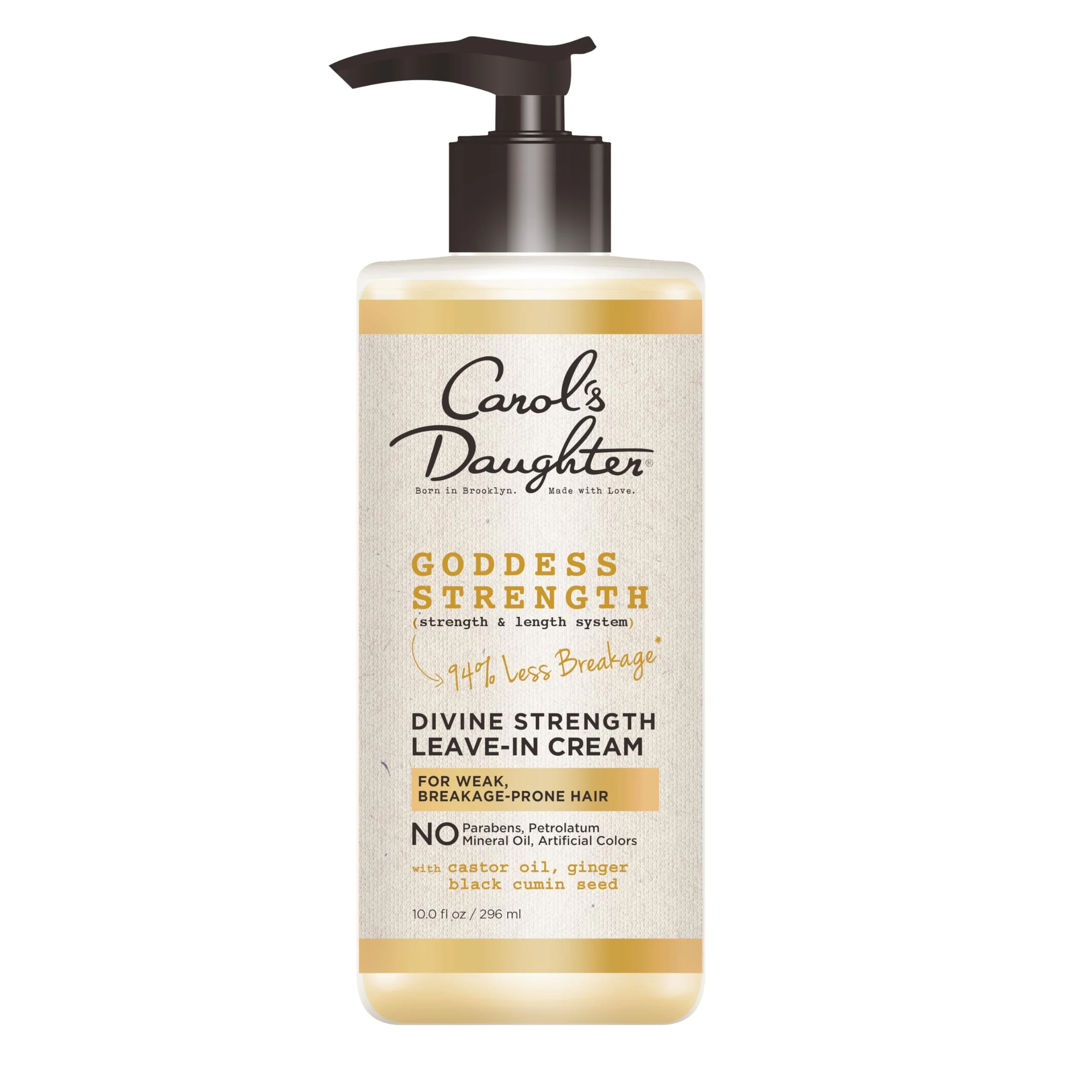 Premium Material Carol's Daughter Goddess Strength Leave-In Conditioner Cream 10oz – Strengthening Moisturizing for Wavy Curly Hair Responsible