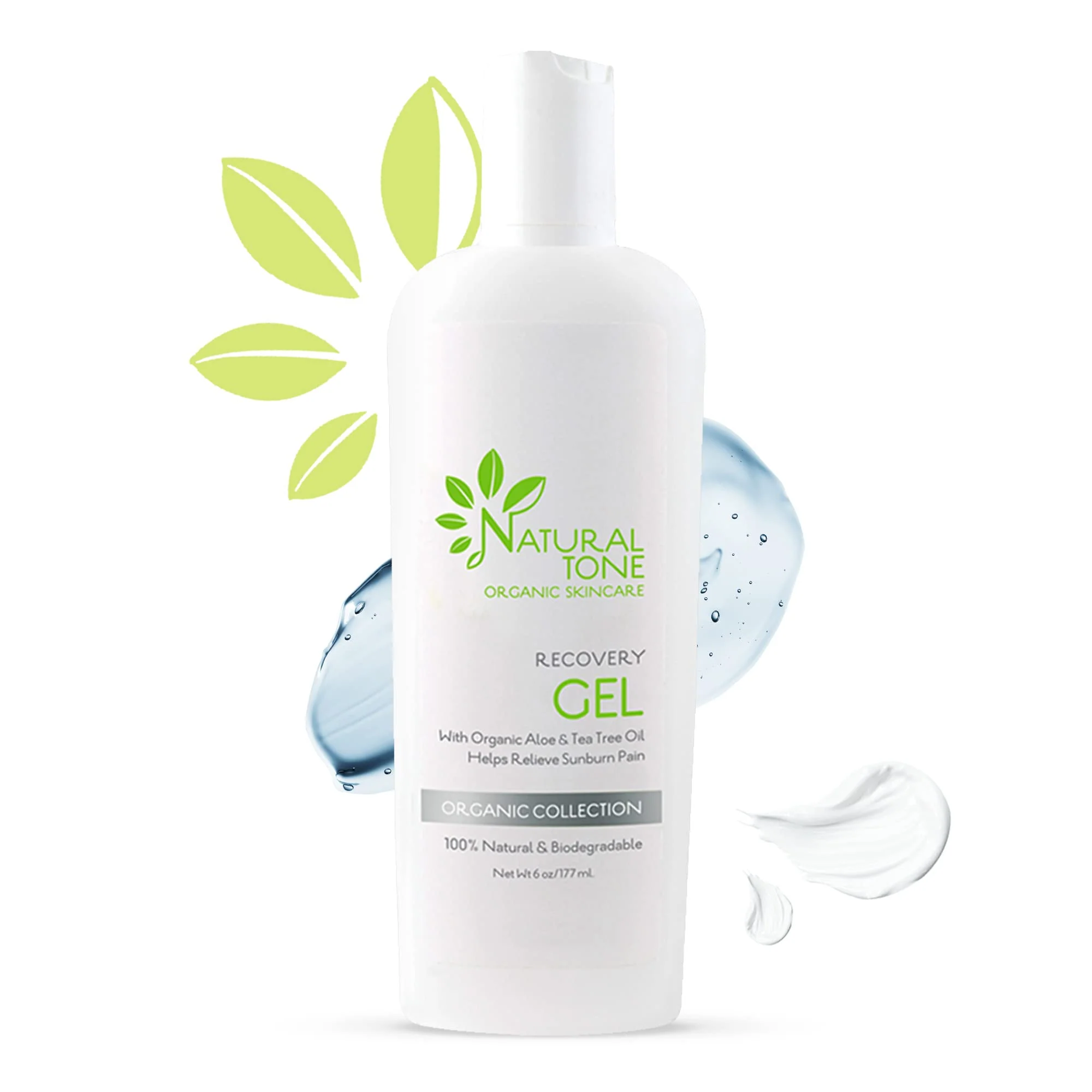 Effective Aloe Vera Recovery Gel 6 oz - Natural Tone Organic Skincare Crafted