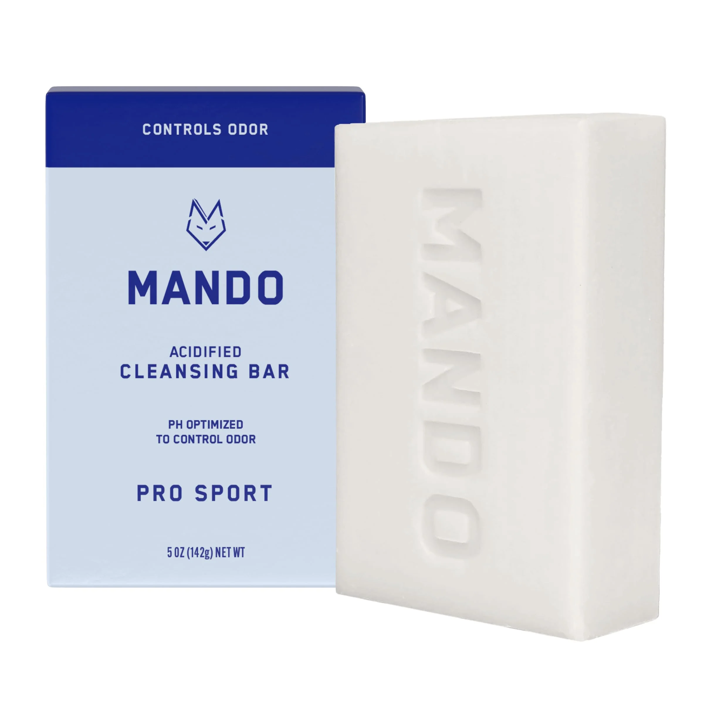 Green Mando Acidified Cleansing Bar - 24-Hour Odor Control - Removes Odor Soap - SLS Paraben - Safe For Sensitive Skin - Pro Sport Advanced