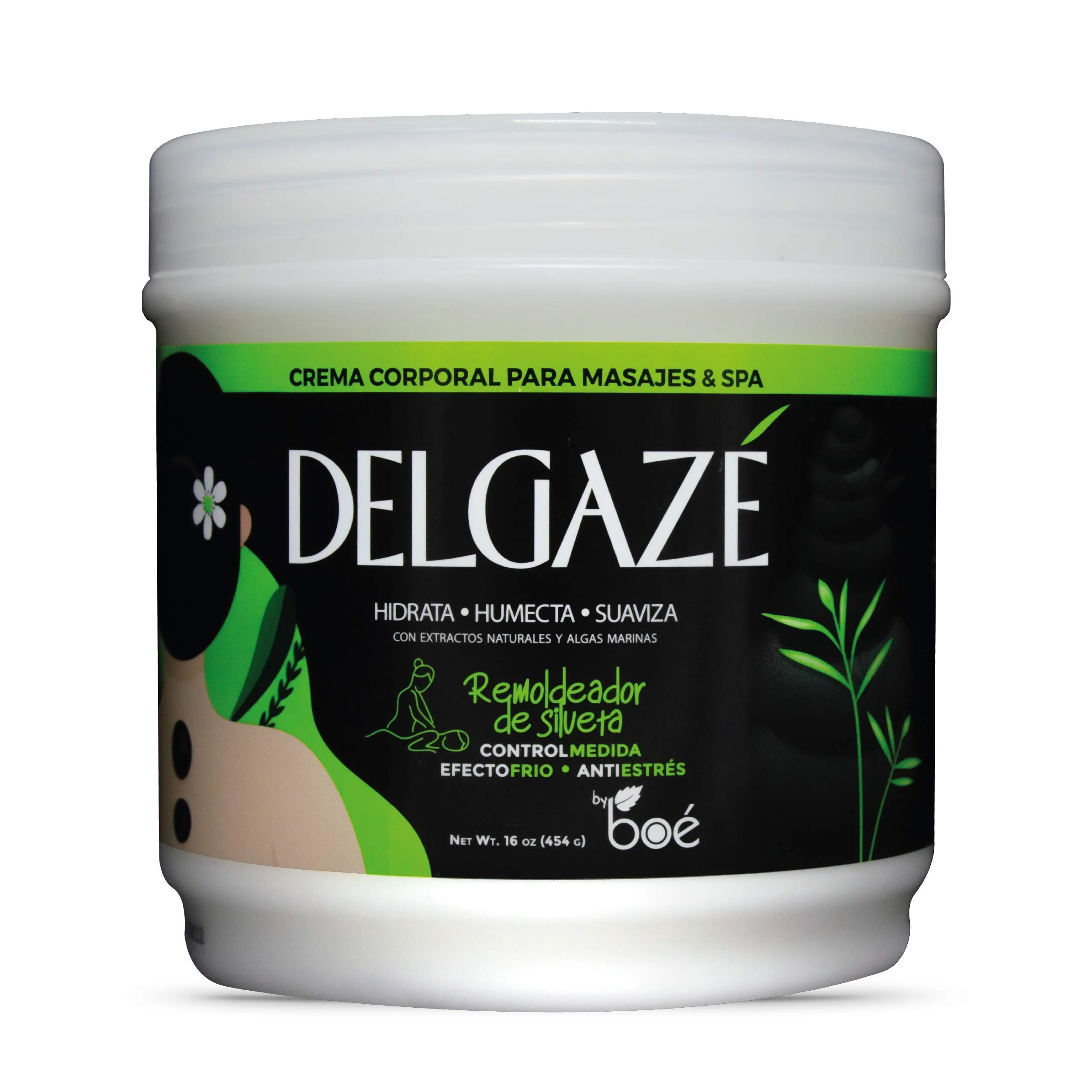 Elite Delgazé Thermoactive Massage Cream Spa with Seaweed Natural Extracts – Anti-Stress Hydrating Firming Massage Cream for Spa Home Use – 16 oz Easy-to-Use