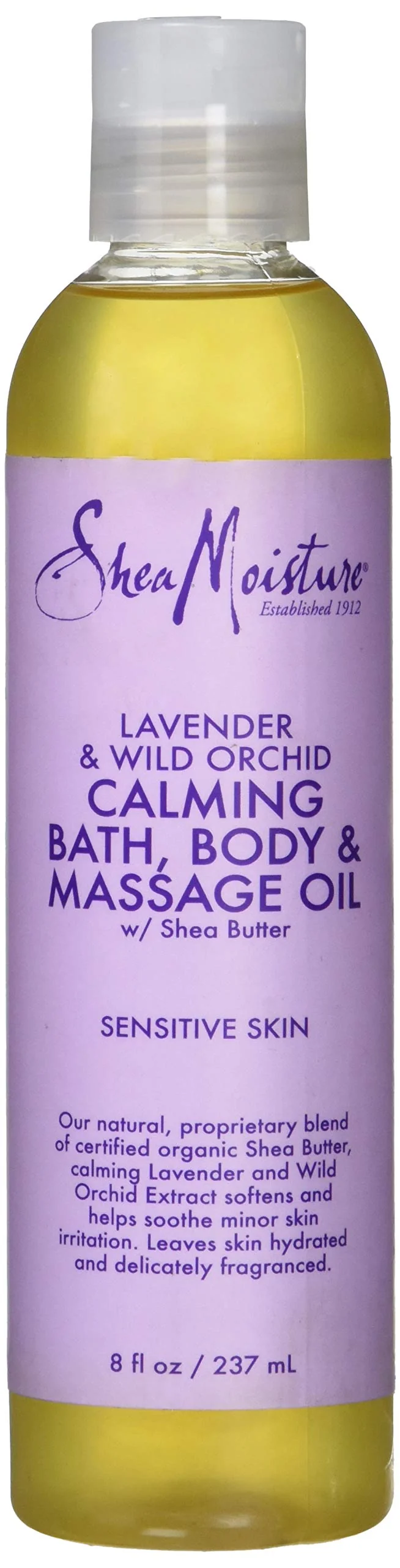 Functional Shea Moisture Lavender Wild Orchid Bath-Body Massage Oil 8 Ounce Advanced