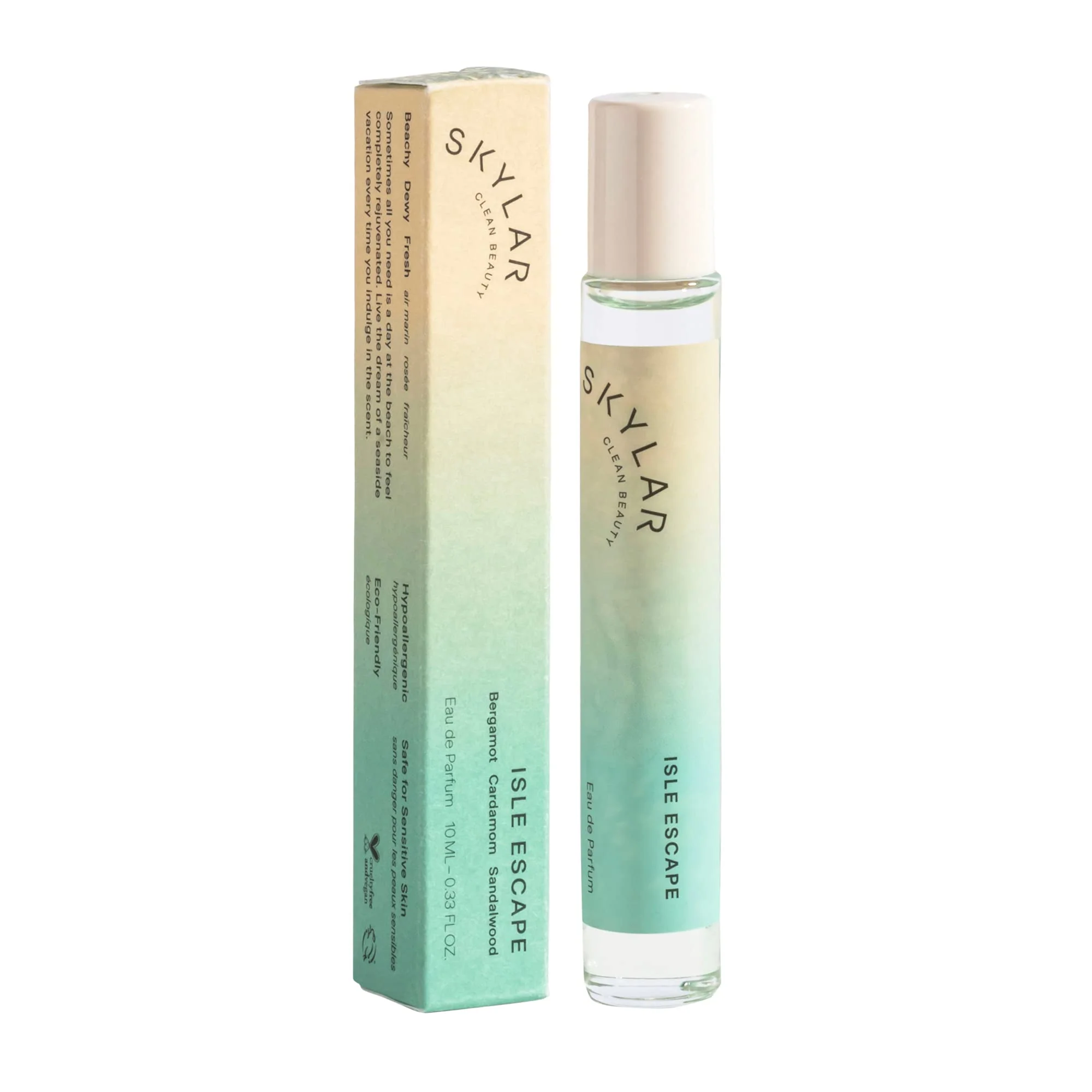 Effective Skylar Isle Escape Eau de Parfum 0.33oz – Clean Hypoallergenic Vegan Perfume for Women Men Fresh Scent with Bergamot Cardamom Sandalwood World-Class